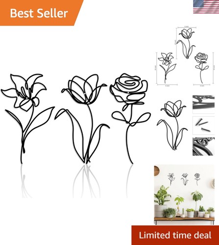 Minimalist metal flower wall - minimalist,
