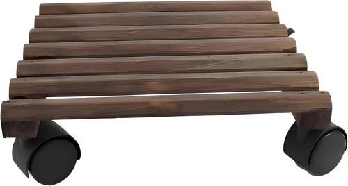Sottovaso legno con ruote - in,