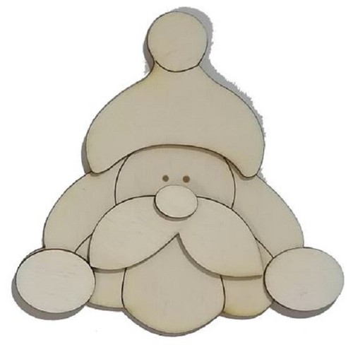 Sagoma legno babbo natale - legno,