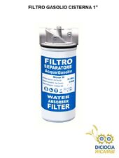 Filtro con supporto Separatore Acqua Gasolio x CISTERNA Diesel MAESTRI 1"F nafta