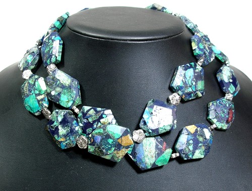 Collana lastre sfaccettate
