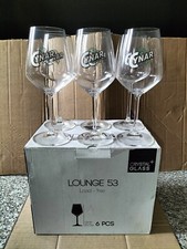 Set Completo 6 Bicchieri Calici Di Vetro Da Bar Per Spritz Pubblicitari Cynar