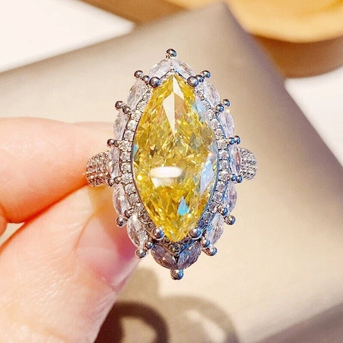 Anello donna citrino creato - , in