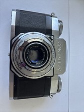 Zeiss Ikon Contaflex Synchro Compur 35 mm pellicola obiettivo Tessar 1:2 8 F45 mm. Custodia nera