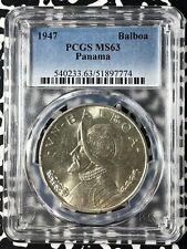 1947 Panama 1 Balboa PCGS MS63