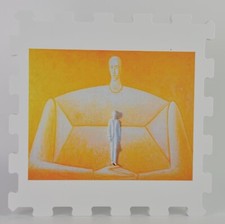 Roberto Barni ( Pistoia, 1939) Opera FANETE stampa UV su FX high quality Bianco