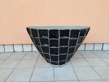 VASO OVALE NERO DA ESTERNO TERRACOTTA VERNICIATA 50hx22 cm