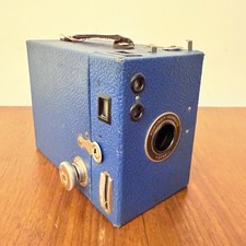 FOTOCAMERA ANNI 20 KODAK BROWNIE No.2 MODEL F BOX CAMERA VINTAGE ART DECO BLU