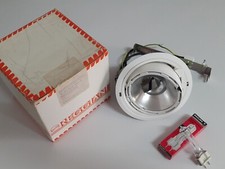 OLD STOCK - 2 FARI FARETTI LAMPADA ALOGENA SOFFITTO INCASSO REGGIANI BIANCO 35 W