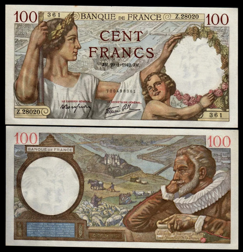 Francia 100 franchi 1942 - francia,