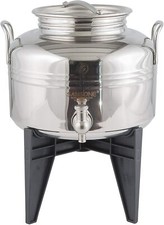 *IDEA REGALO FUSTO OLIO ACCIAIO INOX “LUSSO” LT.5 SANSONE + RUBINETTO + SUPPORTO