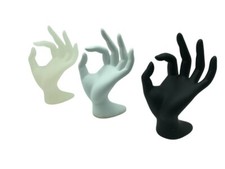 Espositore gioielleria "Mano" bassa trasparente h170 mm espositore gioielli