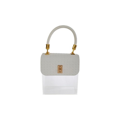 Scatola borsa plexi - borsa, bianco
