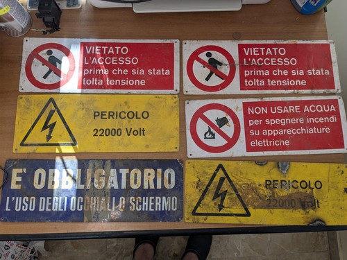 Targhe vintage originali da - 6,