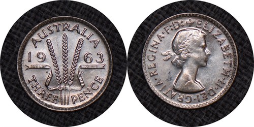 Australia 1963 tre pence - tre,