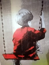 Quadro Bimbo su altalena  Pop