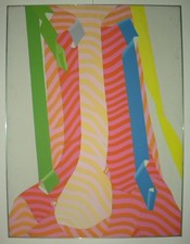 UMBERTO BUSCIONI 1973 smalti su tela 100x75 Galleria Flori Montecatini - POP ART