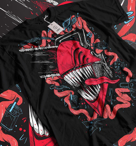 Shirt anime motosega testa - t-shirt,