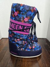 Moon Boot Purple Blue Floral
