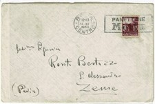 Repubblica - Lettera ROMA - ZEME (PAVIA) 1950 - Targhetta Pubblicitaria