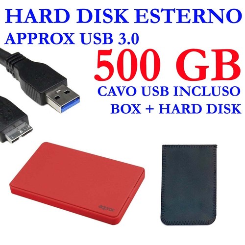 Hdd hard disk esterno 500gb - hard,