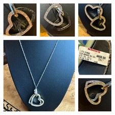 Collana doppio cuore diamante - collana,