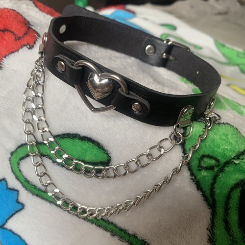 Collana girocollo cuore - cuore, nero