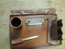 Set Scrivania Vera Pelle