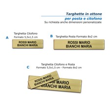 Targhette citofono posta