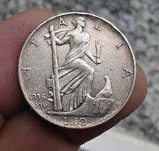 Regno D'italia Moneta 10 Lire 1936 argento Silver Coin 