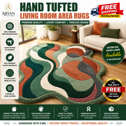 Tappeto zona lana - , ruggine