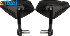 Nero CNC Alluminio Specchietti Retrovisore Manubrio Moto Omologati End Bar, Spec
