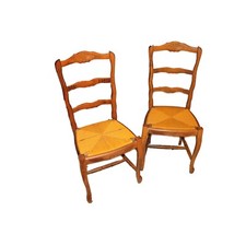Gruppo di 6 Sedie Provenzali in Legno di noce