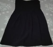 ABITO corto VESTITO cerimonia ELEGANTE ragazza DONNA NERO  Tg 46 SCOLLATO