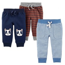 Carter's Confezione da 3 Pantaloni in Vita con Coulisse per Bambini 12 Mesi