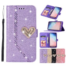 Custodia portafoglio lusso Bling in pelle PU custodia cellulare per Huawei P40 P30 Lite Mate 20 10
