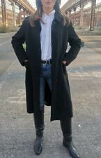 Cappotto monopetto vintage donna SCHNEIDERS lana misto cashmere wool black coat 