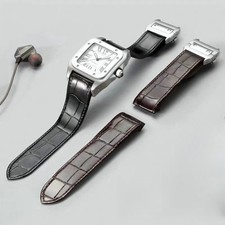 CINTURINO IN PELLE COMPLETO PER OROLOGIO CRONOGRAFO CARTIER SANTOS 100 XL