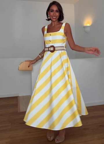 Zara abito midi righe con - zara:,