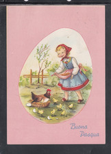 Cartolina Buona Pasqua Bambina