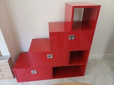 mobile contenitore Rosso moderno con 3 cassetti