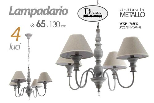 Lampadario luci metallo - lampadario,
