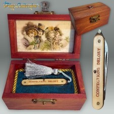 Antique AD Pocket Knife Boxcutter Vintage Folding Cutter Ancien Couteau Canif FR