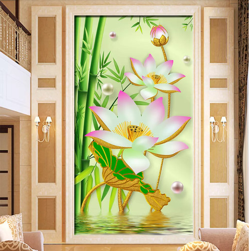 Carta parati rosa - parati, 3d
