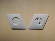 Coppia alloggiamenti stemmi pilastro Alfa Romeo 105 Giulia berlina 1600 Bollino oro - nuovi