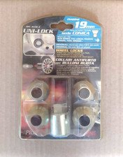 FIAT ALFA LANCIA PEUGEOT - KIT COLLARI ANTIFURTO X BULLONI RUOTA ESAGONO 19 MM.