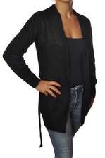 Cardigan Manica lunga ,con cintura in vita,con dettaglio in pizzo su parte alta 