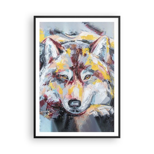 Poster 70x100cm olio lupo - olio, cane