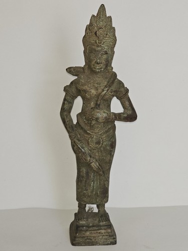 Antica statua khmer - statua, bronzo