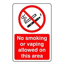 Cartello Non fumare o svapare consentito su questa zona - PVC, Adesivo o Diabond